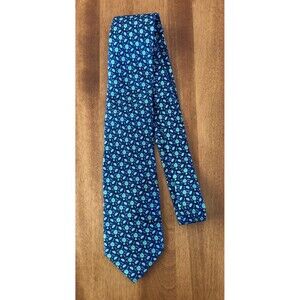 NEW Vineyard Vines Mens Tie Necktie Blue Green FOOTBALL FAN Silk USA